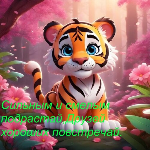 Открытка Сильным и смелым подрастай, Друзей хороших повстречай.