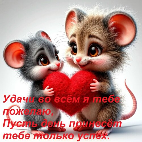 Открытка Удачи во всём я тебе пожелаю, Пусть день принесёт тебе только успех.