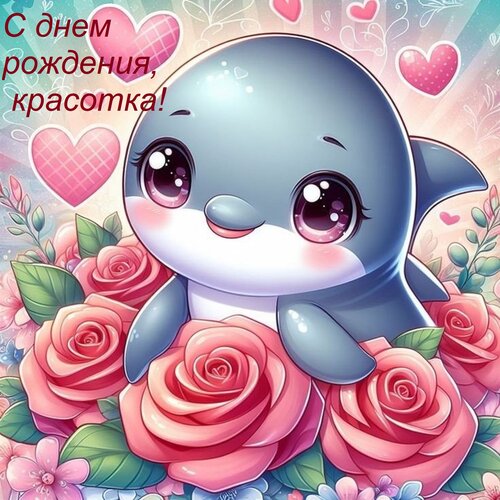 Открытка С днем рождения, красотка!