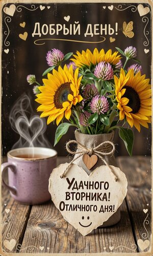 Открытка Удачного вторника