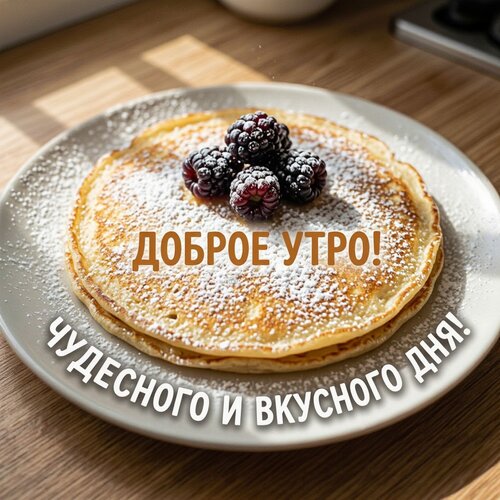 Открытка Доброе утро! Чудесного и вкусного дня!