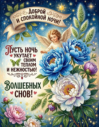 Открытка Спокойной ночи