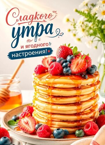 Открытка Сладкого утра и ягодного настроения