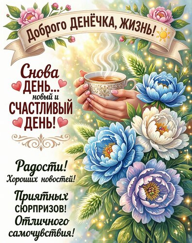 Открытка Доброго и счастливого дня
