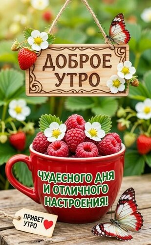 Открытка Доброе утро. Чудесного дня и отличного настроения