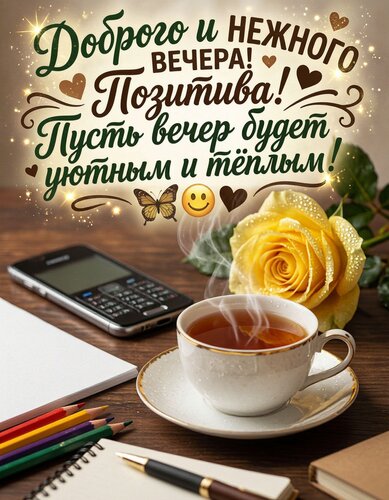 Открытка Добрый вечер