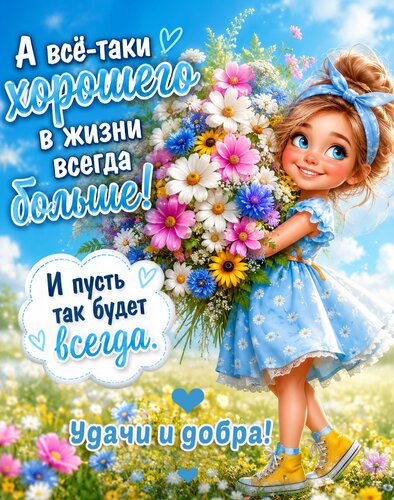 Открытка Хорошего всегда в жизни больше