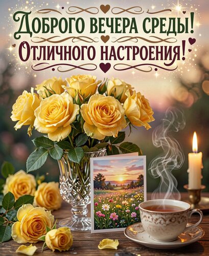 Открытка Добрый вечер