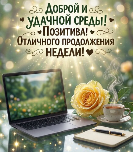 Открытка Доброй и удачной среды