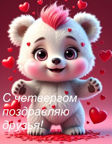 Открытка С четвергом поздравляю друзья!
