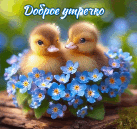 Анимированная открытка Доброе утречко