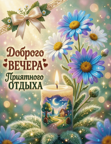 Анимированная открытка Добрый вечер