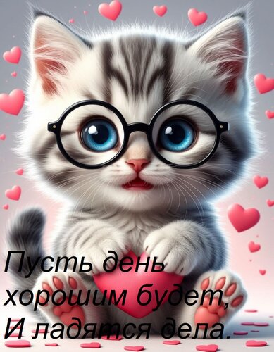 Открытка Пусть день хорошим будет, И ладятся дела.