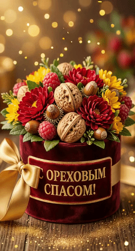 Анимированная открытка С Ореховым спасом!