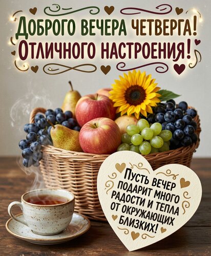 Открытка Добрый вечер