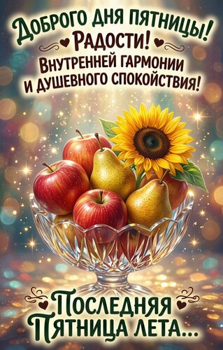 Открытка Последняя пятница лета