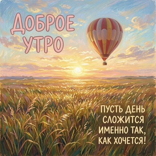 Открытка Доброе утро Пусть день сложится именно так, как хочется!