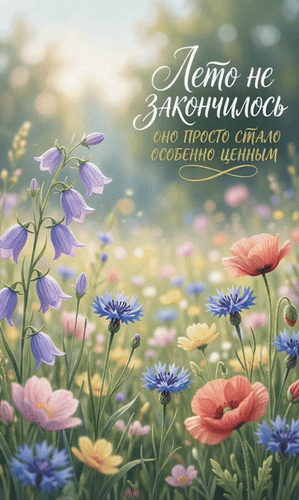 Анимированная открытка Лето не закончилось. Оно просто стало особенно ценным.