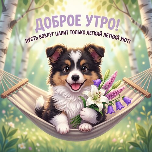 Открытка Доброе утро! Пусть вокруг царит только легкий летний уют!