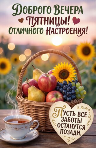 Открытка Вечер пятницы