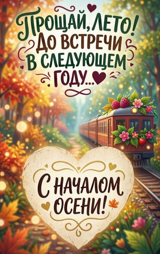 Открытка Прощай, лето.