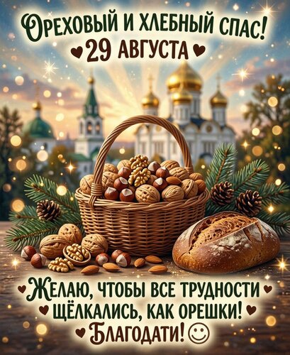 Открытка Ореховый и хлебный спас