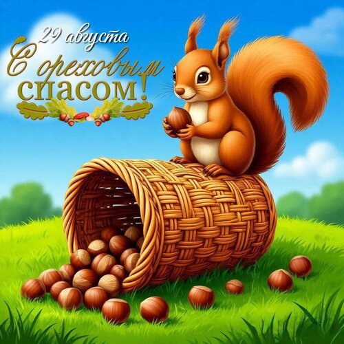 Открытка С ореховым спасом