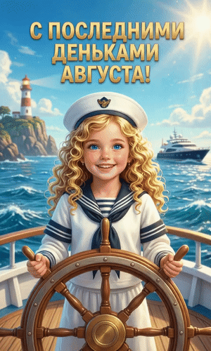 Анимированная открытка С последними деньками Августа!