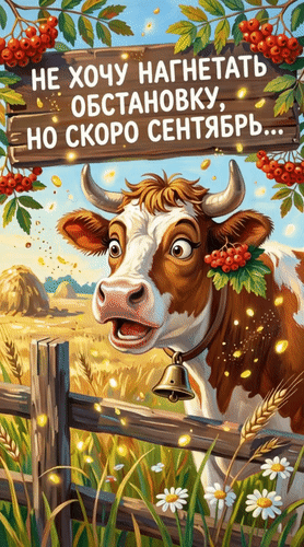 Анимированная открытка Не хочу нагнетать обстановку, но скоро Сентябрь...