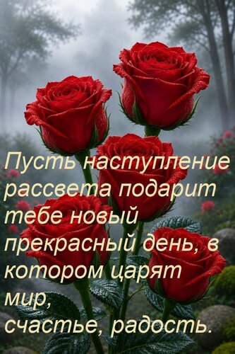Открытка Пусть наступление рассвета подарит тебе новый прекрасный день, в котором царят мир, счастье, радос