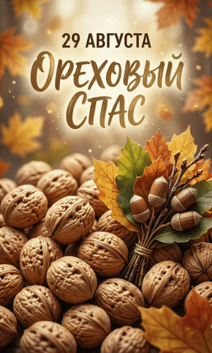 Анимированная открытка 29 августа Ореховый Спас