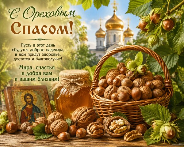Открытка С ореховым спасом!