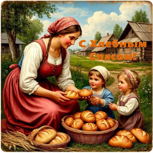 Открытка С хлебным спасом