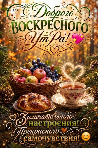 Открытка Доброго воскресного утра
