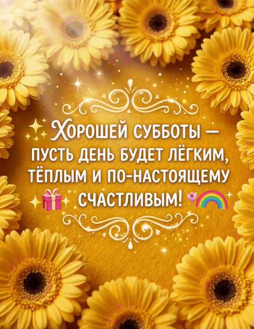 Анимированная открытка Хорошей Субботы