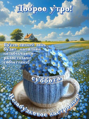 Открытка Доброе утро! Суббота