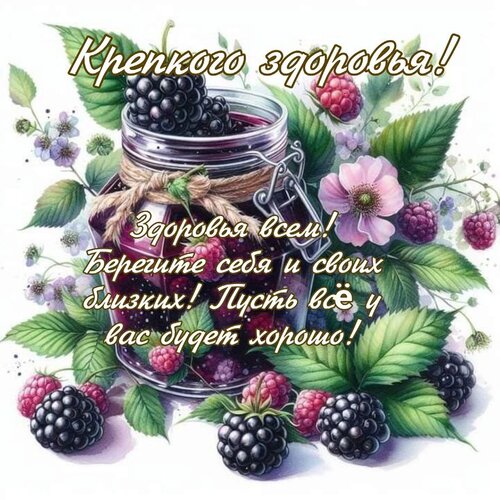 Открытка крепкого здоровья