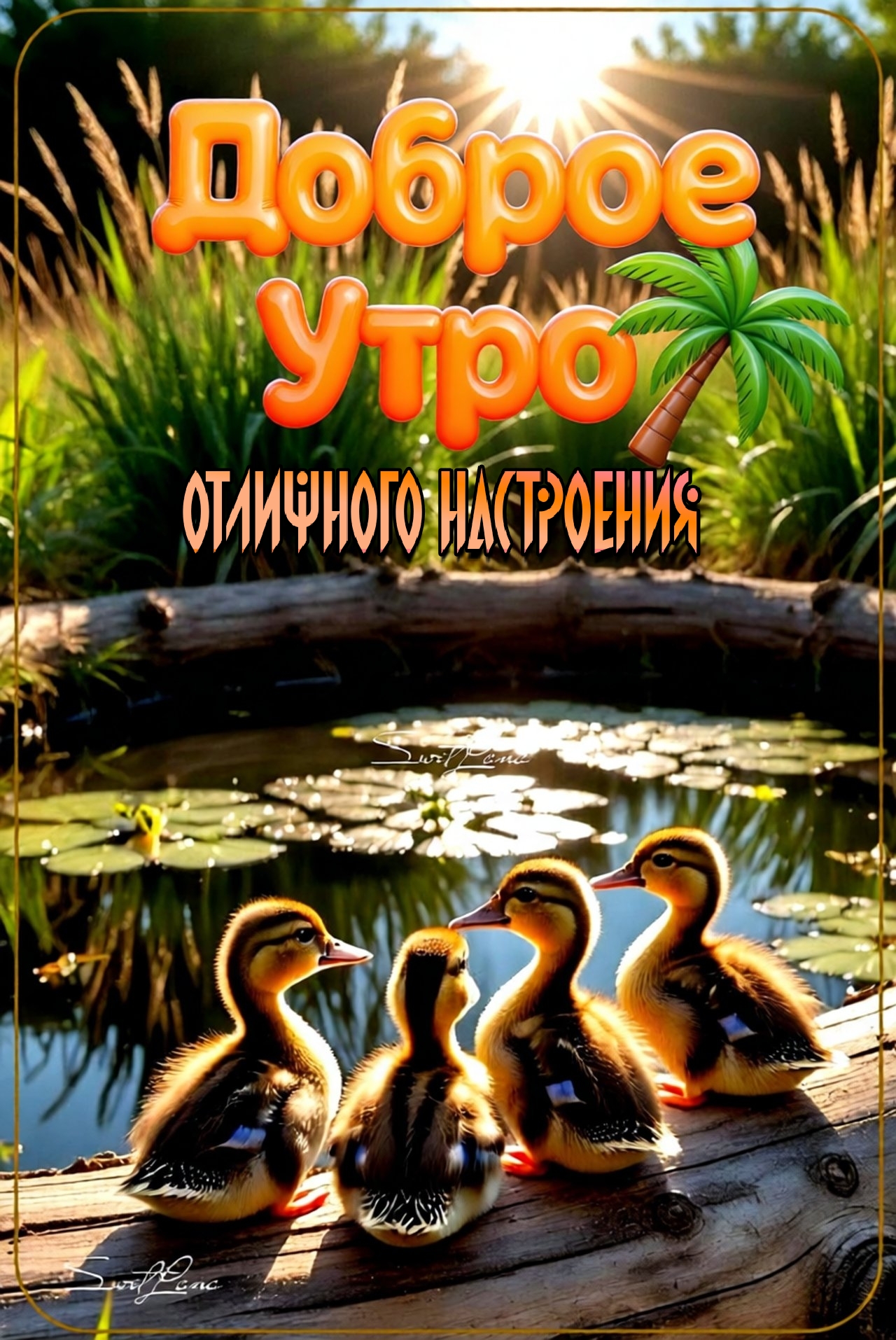 Открытка Доброе утро. Отличного настроения.