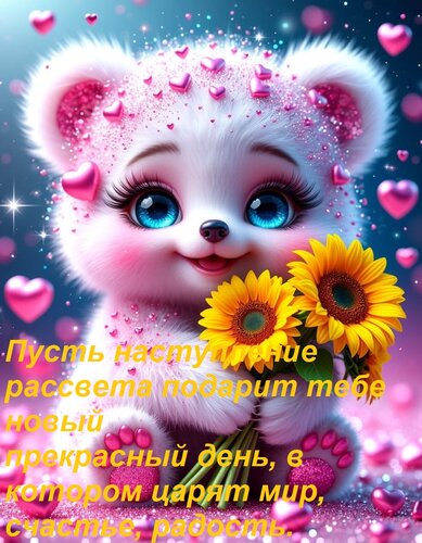 Открытка Пусть наступление рассвета подарит тебе новый прекрасный день, в котором царят мир, счастье, радос