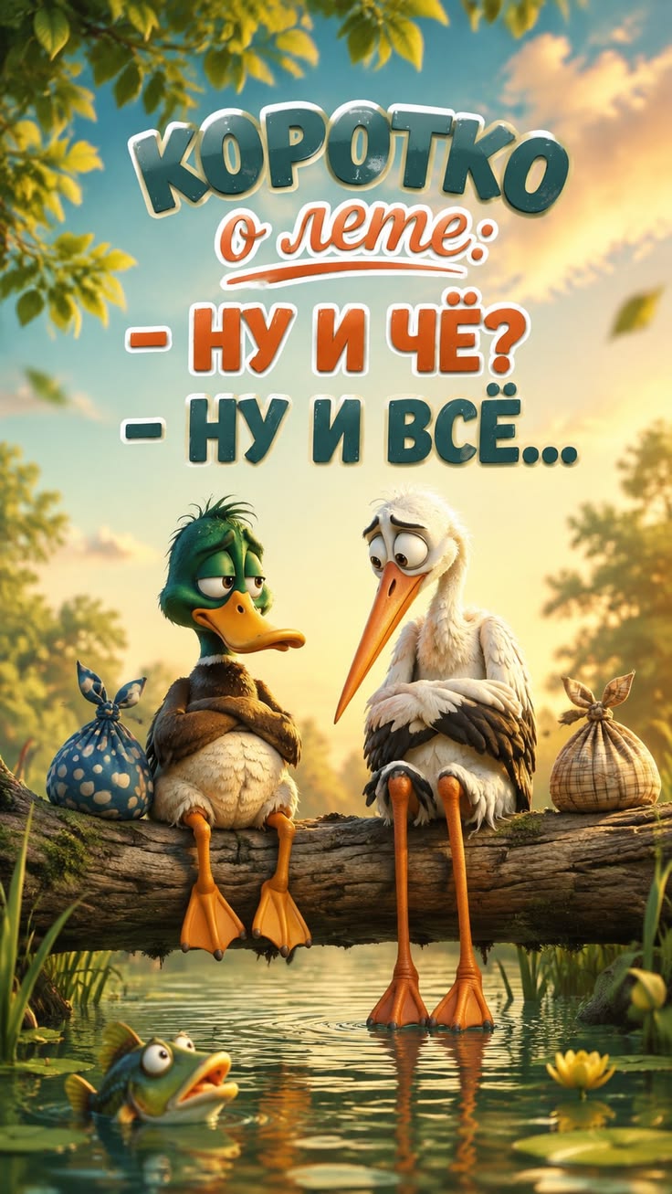 Открытка Коротко о лете: ну, и чё. Ну, и всё