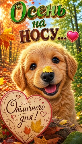 Открытка Осень на носу