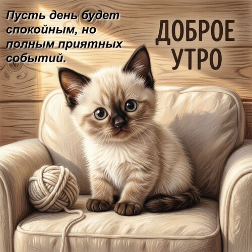 Открытка Доброе утро Пусть день будет спокойным, но полным приятных событий.