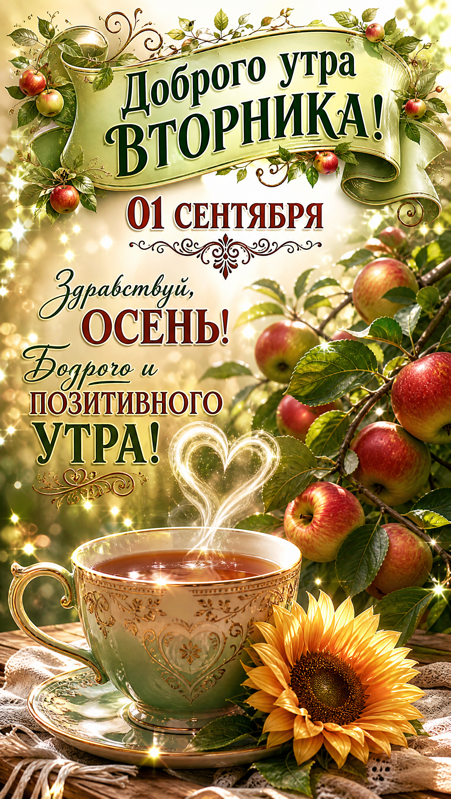 Открытка Доброе утро, вторник
