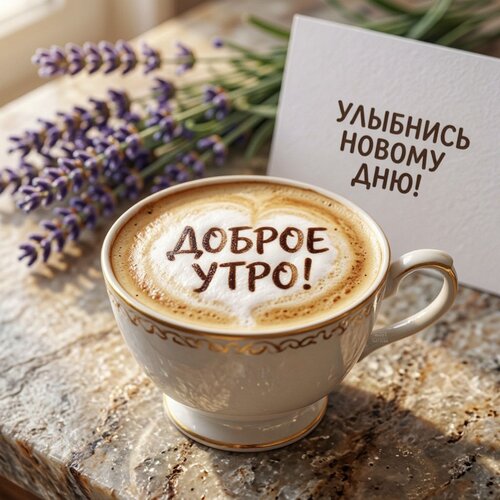 Открытка Доброе утро! Улыбнись новому дню!