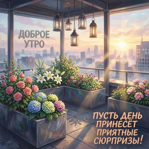 Открытка Доброе утро Пусть день принесёт приятные сюрпризы!