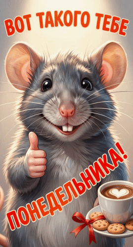 Анимированная открытка Вот такого тебе понедельника!
