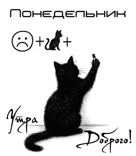 Анимированная открытка Понедельник. Утра доброго!