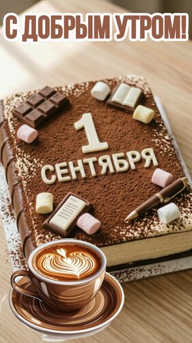 Открытка С добрым утром, 1 сентября