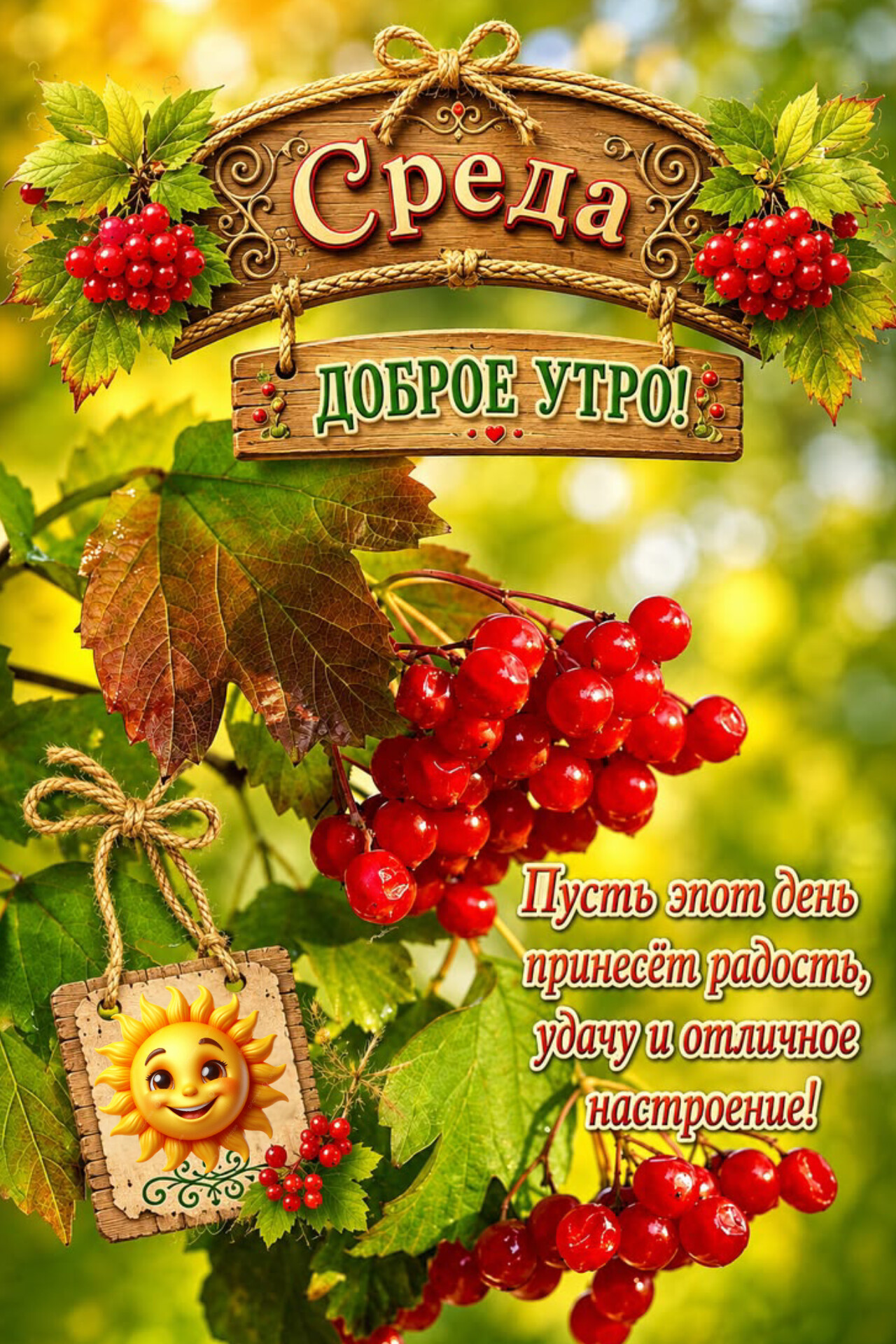 Открытка Доброе утро, среда