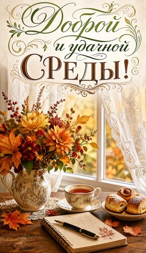 Открытка Доброй и удачной среды